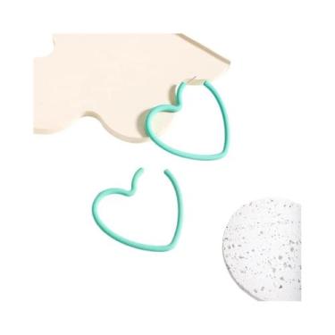 Imagem de Brincos De Argola Grandes De Acrílico Neon Com Estrela Para Mulheres, 