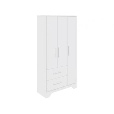 Imagem de Guarda Roupa Infantil Moveis Peroba Retro Popy 03 pts Ls, Branco