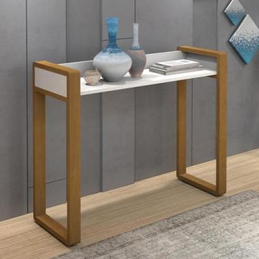 Imagem de Aparador New Design Moderno MDF e Pés em Madeira Pinus Cor:Branco - Da