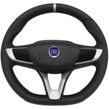 Imagem de Volante Esportivo Fiat Uno 1995 até 2000 Logo Azul + Cubo - Poliparts,