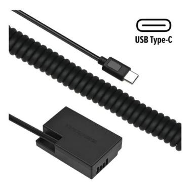 Imagem de Adaptador Dummy Pd Dr-e18 Para Bateria Lp-e17 Espiral Usb-c - GENÉRICA