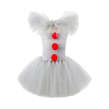 Imagem de Fantasia De Palhaço Horrível Pennywise Para Crianças Com Tutu, Acessór