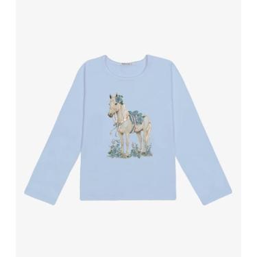 Imagem de Blusa Feminina Infantil Manga Longa Trick Nick Azul, 4, Azul