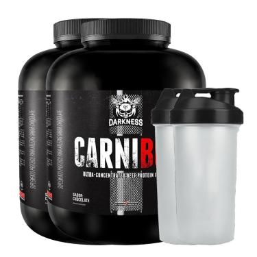 Imagem de Combo 2x Suplemento em Po Carnibol + 2x Coqueteleira - Darknes Integralmedica-Unissex
