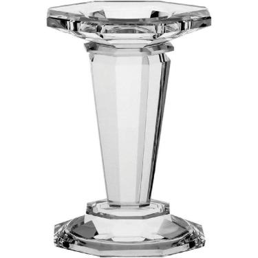 Imagem de CASTIÇAL PORTA VELA DECORATIVO ILLUSION CRISTAL 23x8x8cm TRANSPARENTE