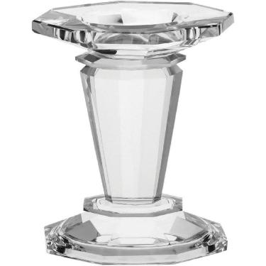 Imagem de CASTIÇAL PORTA VELA DECORATIVO ILLUSION CRISTAL 19x8x8cm TRANSPARENTE