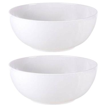 Imagem de Conjunto 2 Saladeiras Porcelana Branca 24cm Tramontina Maria Augusta Salada Sobremesa Buffet
