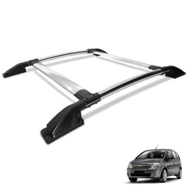 Imagem de Rack De Teto Bagageiro Meriva 2002 a 2012 Tubolar Colado Cromado - Tra