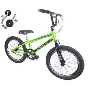 Imagem de Bicicleta Infantil Aro 20 Cross Bmx + Rodinha Lateral - WOLF BIKE, Ver
