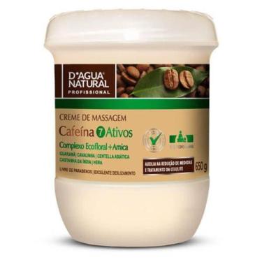 Imagem de Creme de Massagem Cafeína Com 7 Ativos 650g D'Agua Natural - DAGUA NAT