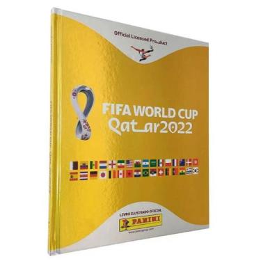 Imagem de Álbum Completo Copa Do Mundo Fifa Qatar 2022 Capa Dura Dourado + Kit d
