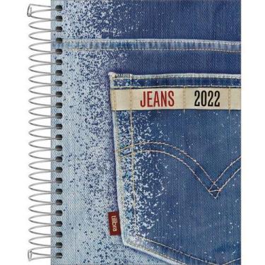 Imagem de Agenda Tilibra Jeans Pequena 2 Dias por Página 2022