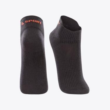 Imagem de Kit com 2 Pares de Meias Lupo Cano Curto Running 03362-001, Preto, M