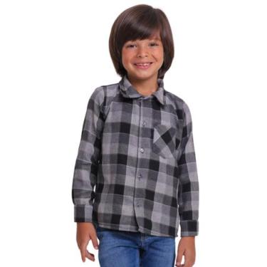 Imagem de Camisa Xadrez Junina Preto Menino Muvilê 1 ao 3, Preto, 1