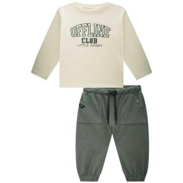 Imagem de Conjunto Moletom Menino Offline Verde Johnny Fox, 2, Verde