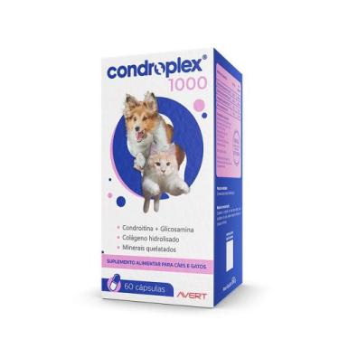 Imagem de Condroplex 1000 Suplemento Avert para Cães e Gatos 60 cápsulas