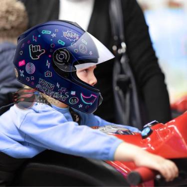 Imagem de Capacete FLY Young HG Live Azul Color Infantil, 54, Azul