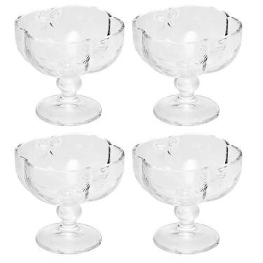 Imagem de Conjunto 4 Taças Sobremesa de Vidro Butterfly 20596 - Wolff - LYOR, WO