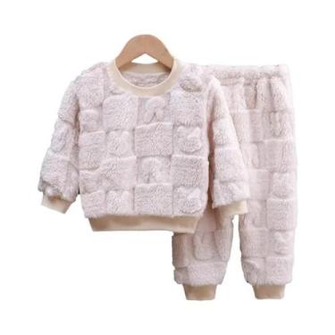 Imagem de Pijamas De Flanela Para Meninas E Meninos, Conjuntos De Camisas De Man