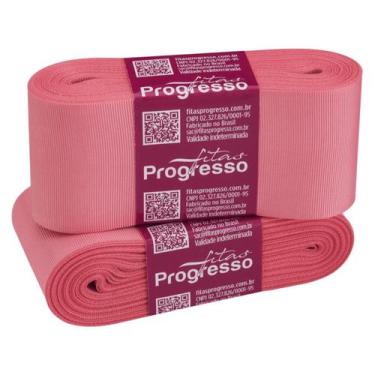Imagem de Fita de Gorgurão Progresso 50mm Nº12 c/ 10 Metros Rosa Pétala