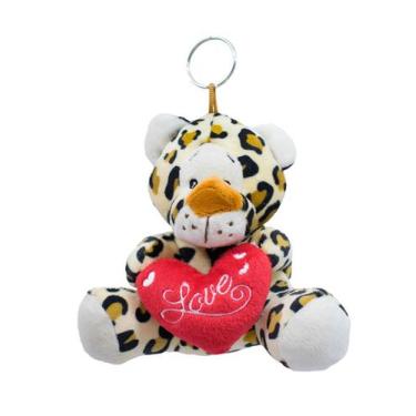 Imagem de Chaveiro Safari De Pelúcia DDA7043T Leão/Onça-Pintada/Tigre Coração Lo
