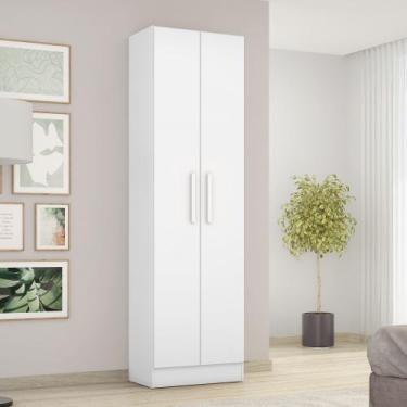 Imagem de Armário Multiuso Escritório NT4045 com 2 Portas e Prateleiras Branco/N