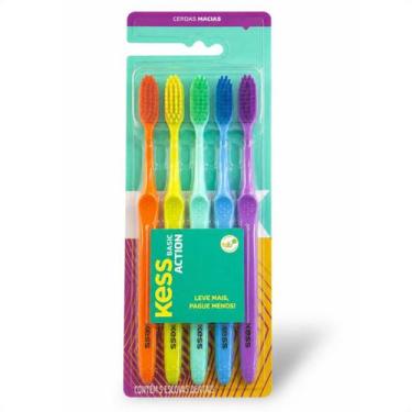 Imagem de Escova Dental Kess Basic Action Macia C/5 Cód.2548 - BELLIZ COMPANY