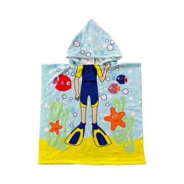 Imagem de Toalha De Banho Com Capuz Para Crianças, Robe De Praia Para Bebês - NO