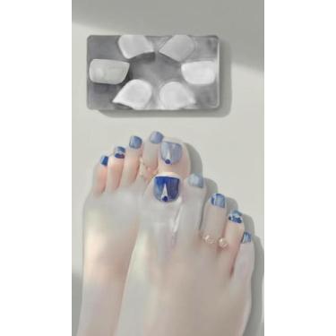 Imagem de Unhas Postiças para Pés Leitosa 130 Unidades - Congratulations Store