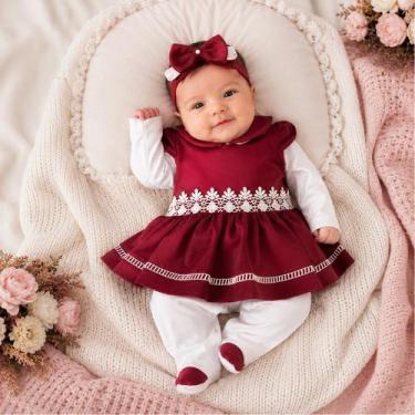 Imagem de Saída Maternidade Menina Lavínia 05 Peças Roupas de Bebê - Maria's Bab