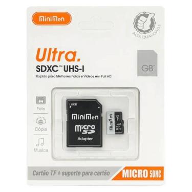 Imagem de Cartão de Memória Minimen SDXC UHS-I 64GB Micro SDHC M-M64