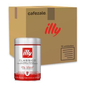 Imagem de Café Moído illy Clássico Moka 250g Kit 12 Latas, Clássico Moka