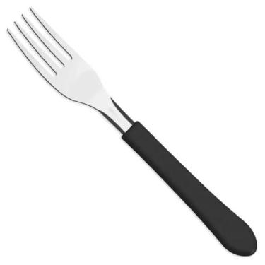 Imagem de Garfo De Mesa Inox Leme Preto - Tramontina
