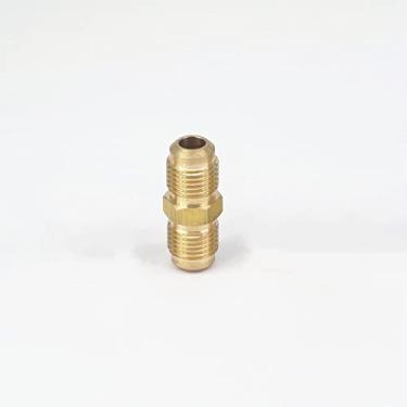Imagem de Ajuste OD do tubo 1/8 '3/16' 1/4 '5/16' 3/8 '1/2' 5/8 'Latão reto SAE 45 graus Adaptadores de acessórios para tubos, bronze amarelo