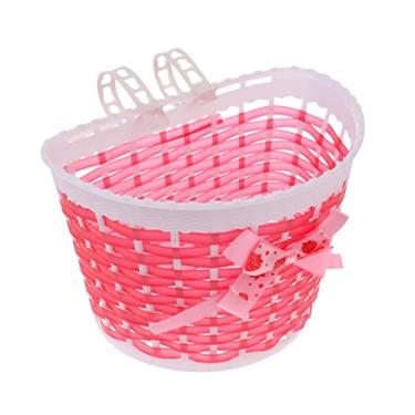 Imagem de Cestos Bowknot Front Shopping Basket Destacável Girl, Vermelho