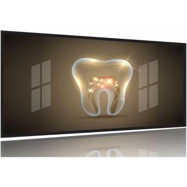 Imagem de Quadros Decorativos Dente Consultório Dentista 130x60 Moldura Preta 2x2