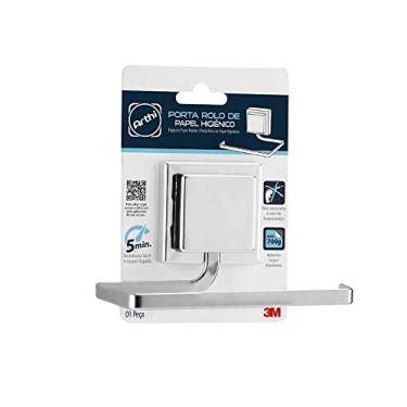 Imagem de Papeleira 3M | Design Sofisticado | Prática Instalação | Capacidade para 1 Rolo de Papel | Resistente à Ferrugem | Fita Colante 3M | Organizador de Banheiro | Utilidades Domésticas | Casa e Cozinha