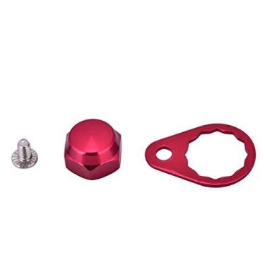 Imagem de SolUptanisu Molinete de pesca giratório com alça de parafuso de pesca carretel de pesca lado esquerdo/direito placa de bloqueio parafuso tampa de porca acessório DIY, Red-Right Hand