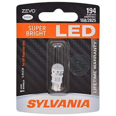 Imagem de SYLVANIA - Lâmpada branca LED ZEVO 194 T10 W5W - Lâmpada LED brilhante, ideal para iluminação interior - Mapa, domo, porta-malas, carga e placa de licença (contém 1 lâmpada)