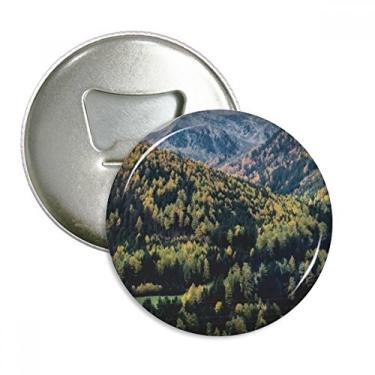 Imagem de Emblema multifuncional com ímã de geladeira e cenário natural da montanha, ciência natural