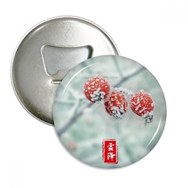 Imagem de Primeira geada vinte e quatro termos solares padrão abridor de garrafas ímã de geladeira emblema multifuncional