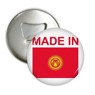 Imagem de Made In Kyrgyzstan Country Love abridor de garrafas ímã de geladeira emblema multifuncional