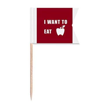 Imagem de Eat Fruits Desire Life Art Deco Presente Fashion Palito de Dente, Marcação de Etiquetagem para Festa Bolo Comida Prato de Queijo
