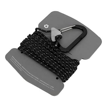 Imagem de Varal de Acampamento, Varal Pendurado Botão de Ajuste Triangular Antiderrapante para Resgate de Emergência Em Mochila (Preto)