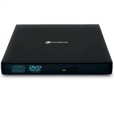 Imagem de Leitor Gravador de CD/ DVD Externo Portátil USB | GT Pop UP GT-Goldentec Preto