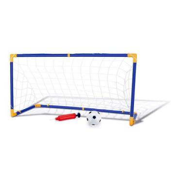Imagem de Kit Mini Trave Infantil Futebol Gol De Craque 118cm X 62cm - Dm Toys