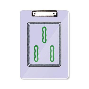Imagem de Mahjong Bamboo Bar 3 azulejos padrão prancheta pasta escrita placa de apoio A4