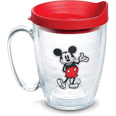 Imagem de Tervis Disney – Copo térmico de parede dupla original Mickey feito nos EUA mantém as bebidas frias e quentes, caneca de 473 ml, clássica