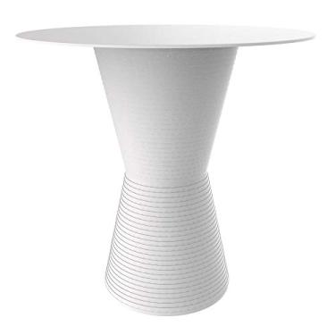 Imagem de Mesa Lateral Redonda Dub Branca