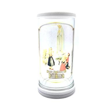 Imagem de Porta Vela Nossa Senhora De Fátima Vidro Com Base Em Mármore